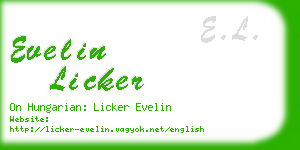 evelin licker business card